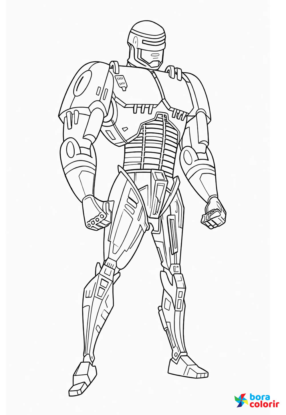 Desenho de Robocop para pintar