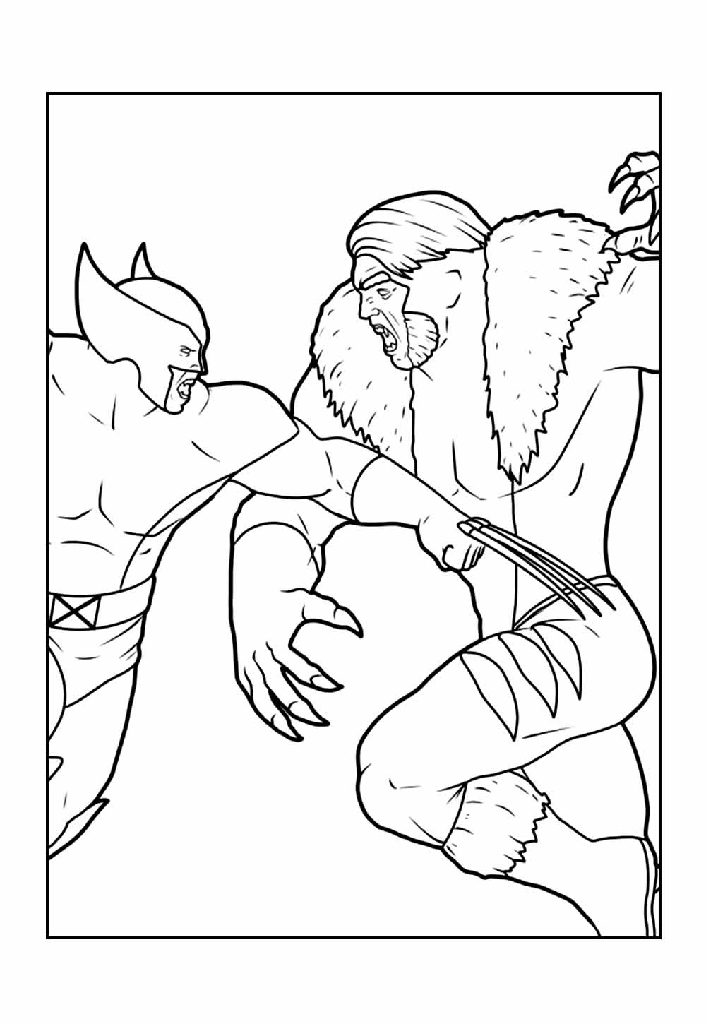Desenho do Wolverine para colorir