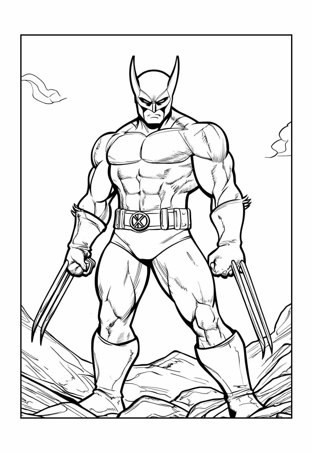Desenho do Wolverine para colorir