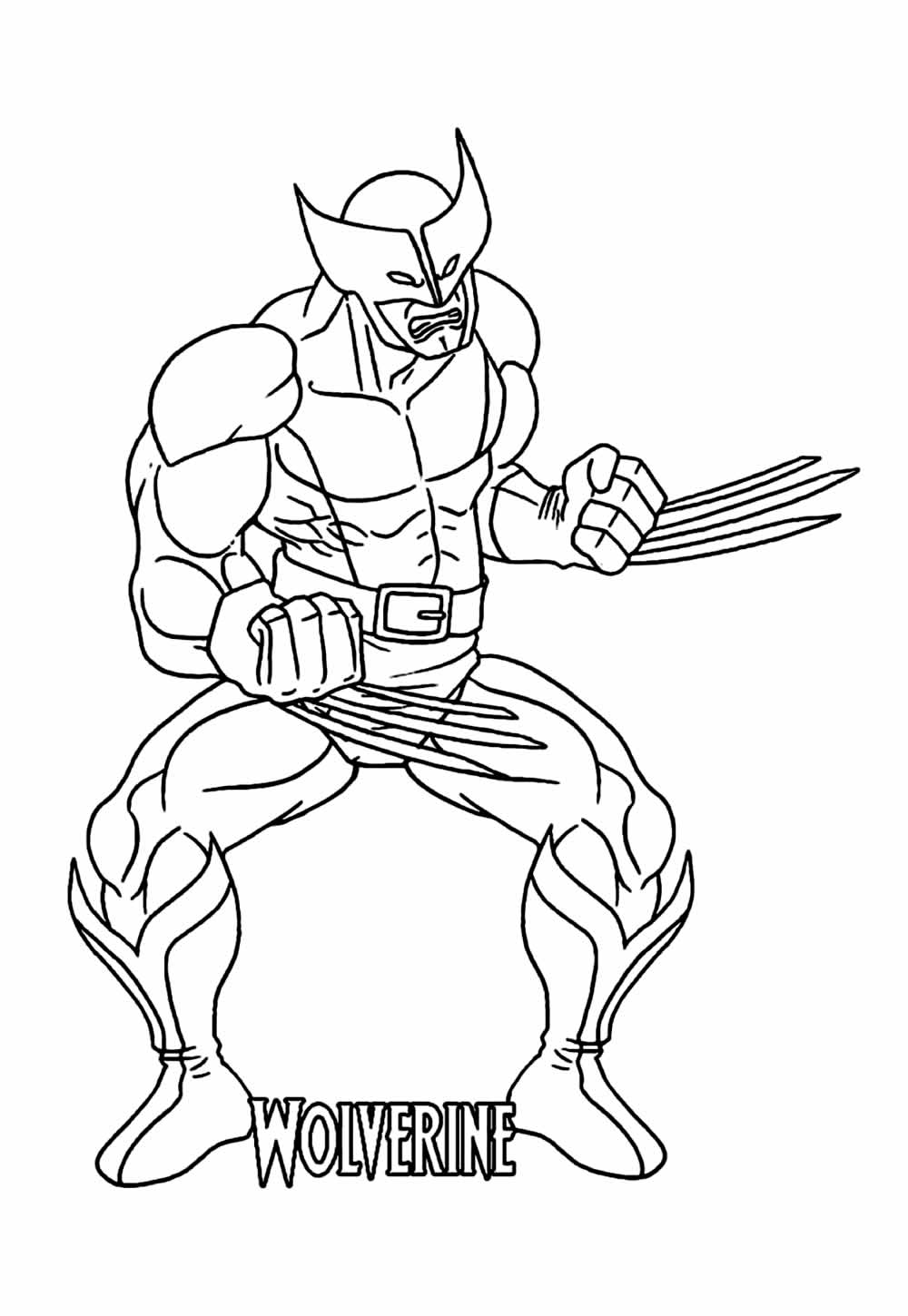 Wolverine para colorir