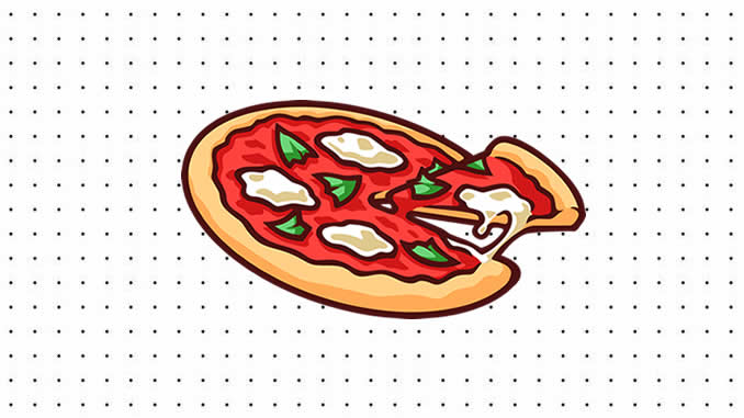 Desenhos de Pizza para pintar