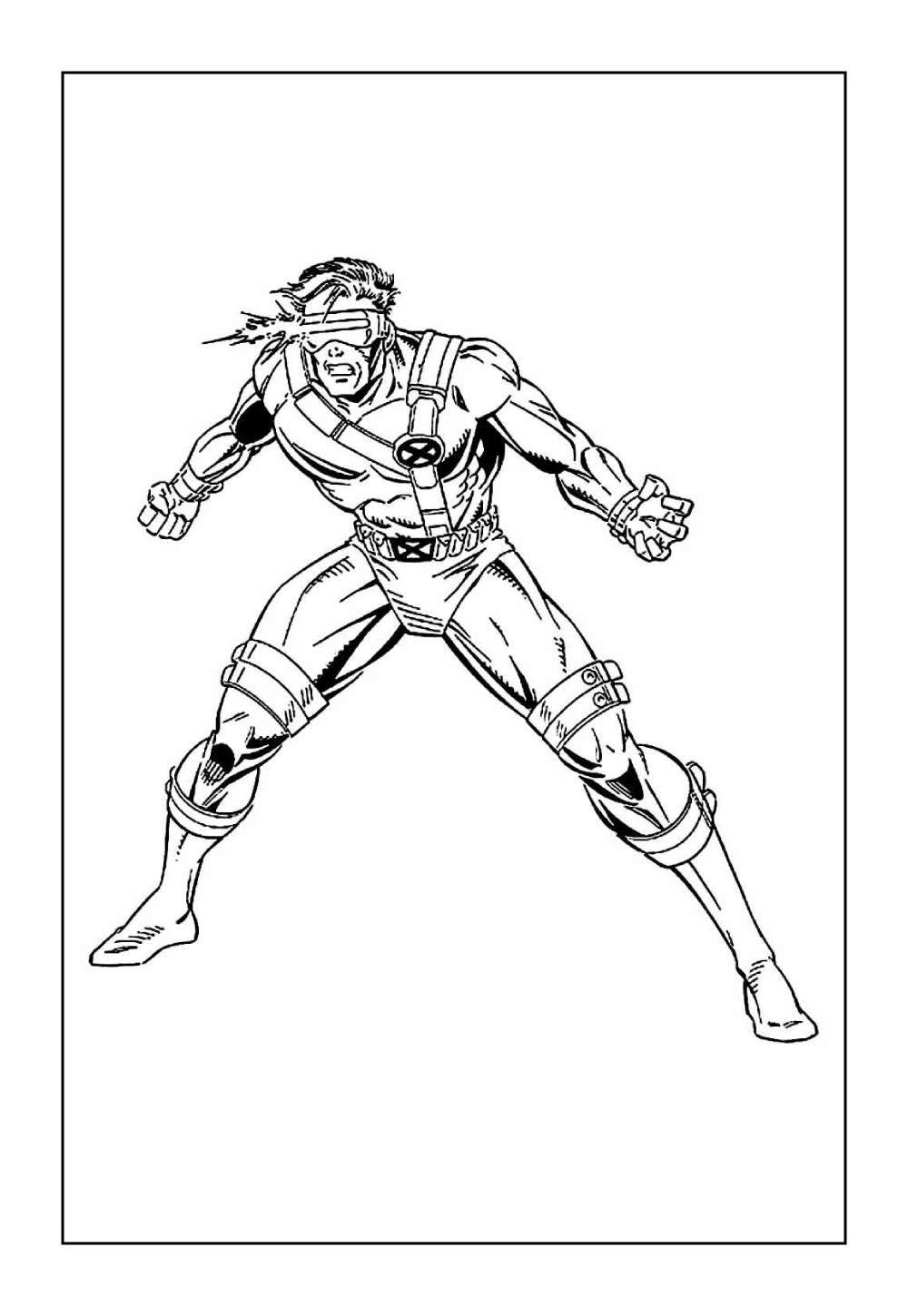 Desenho do X-Men para colorir - Ciclope