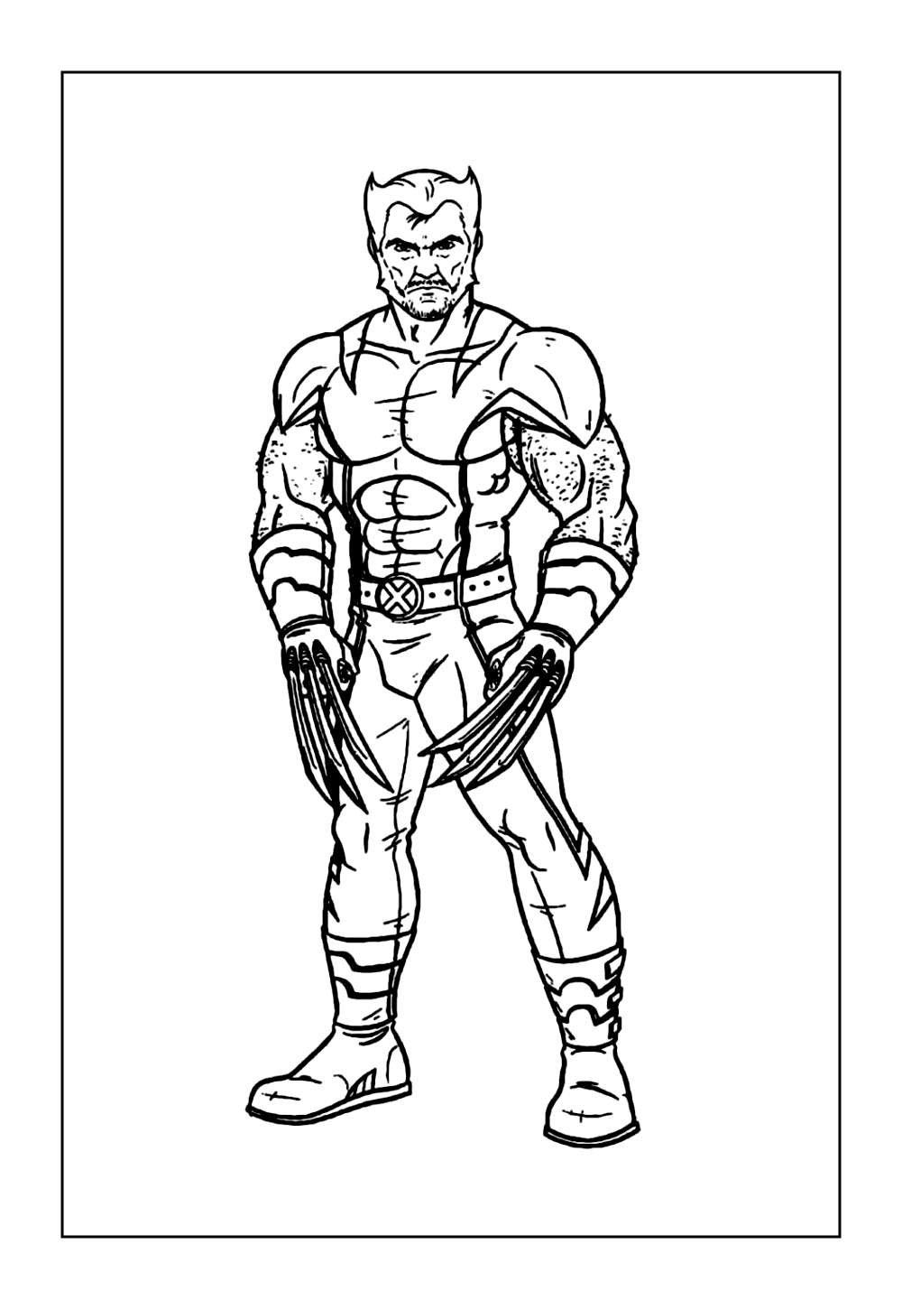 Desenhos do X-Men para pintar - Wolverine