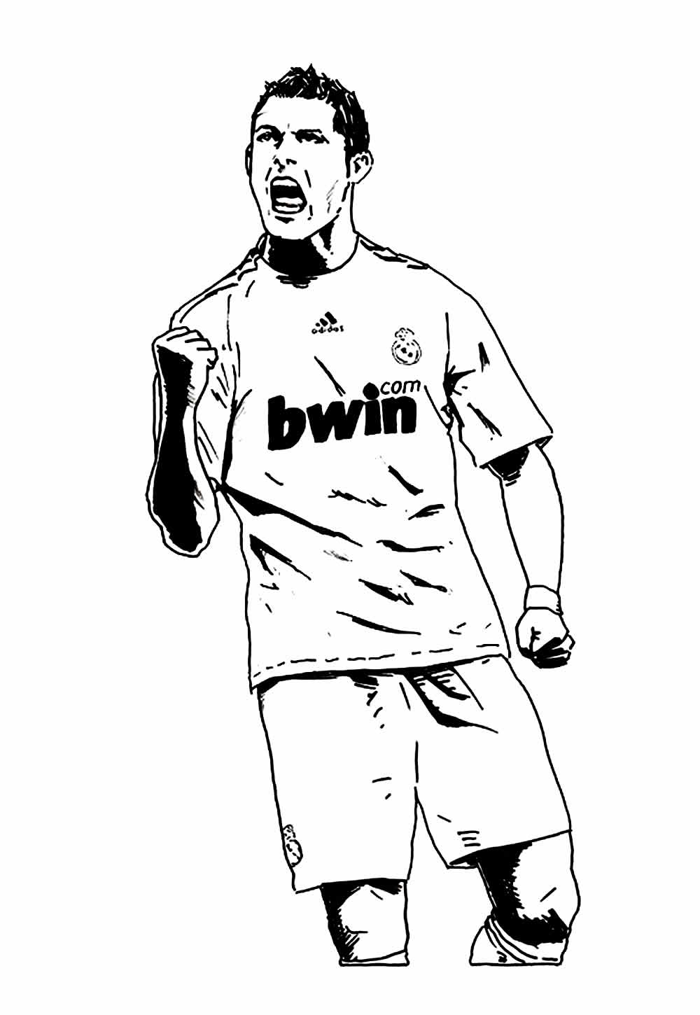 Desenho do Cristiano Ronaldo para pintar