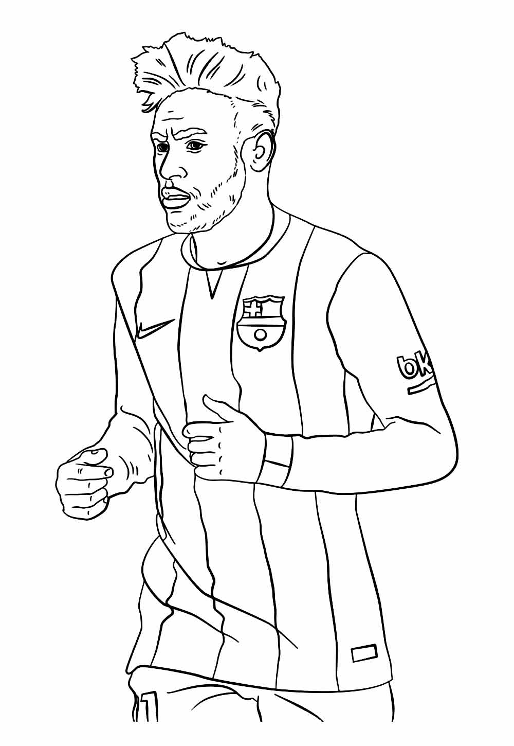 Desenho de Neymar para colorir