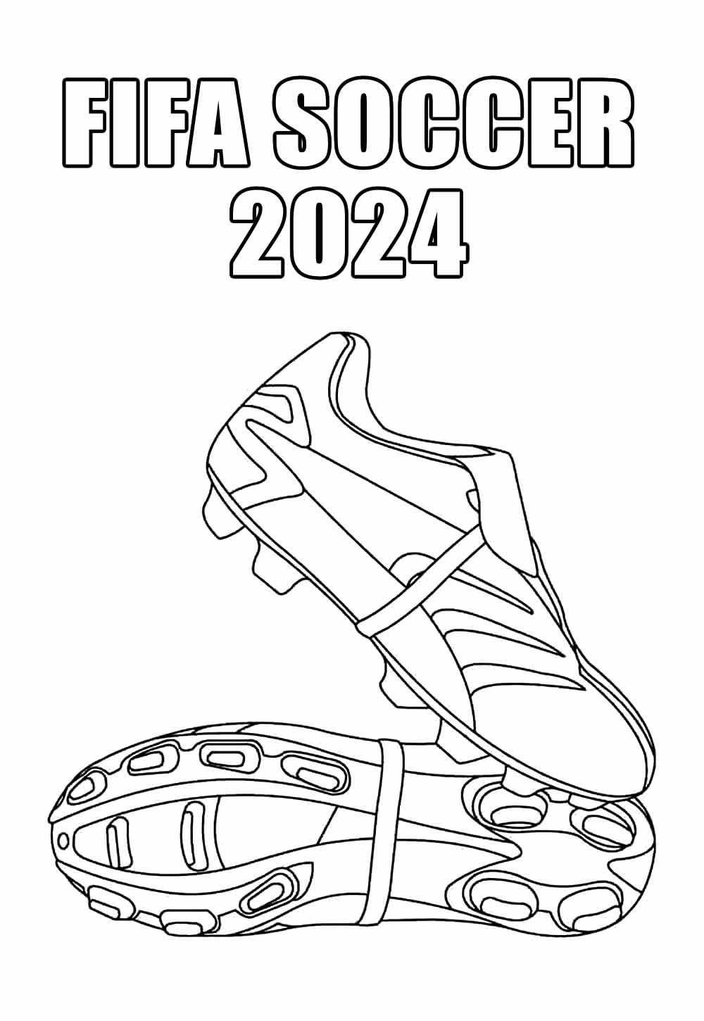 Desenho de Fifa 2024 para colorir