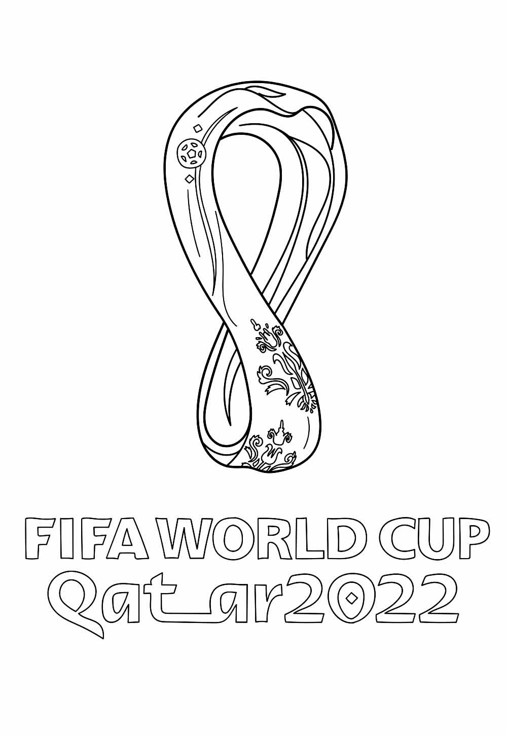 Desenho de Fifa para colorir - Copa do Mundo 2022