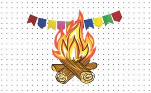 Desenhos de Fogueira de São João para colorir - Bora Colorir