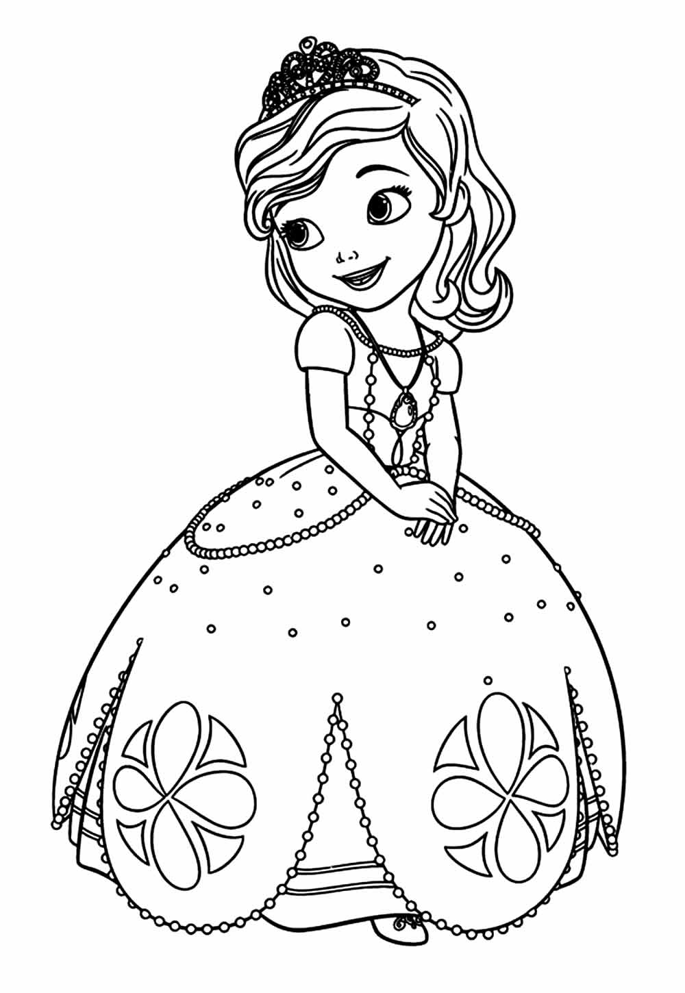 Desenho da Princesinha Sofia para colorir