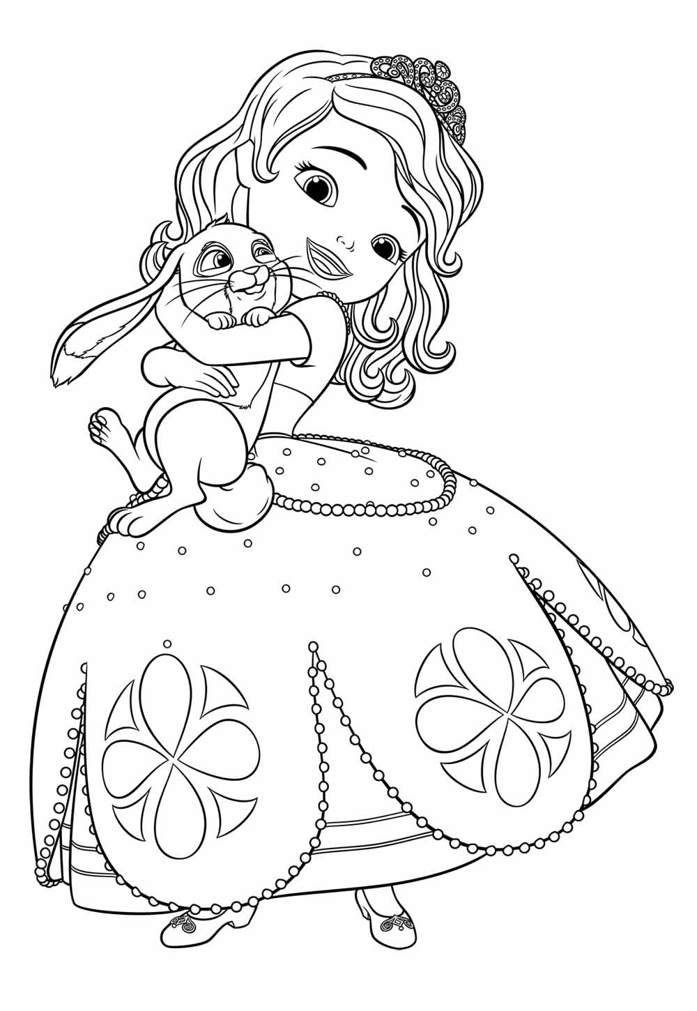 Desenho da Princesa Sofia para colorir