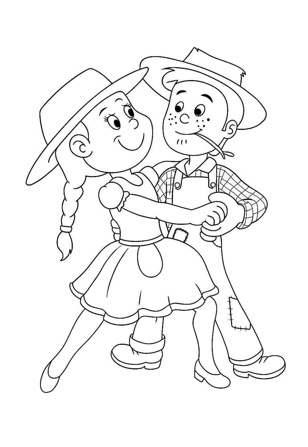 Desenho de Festa Junina para colorir