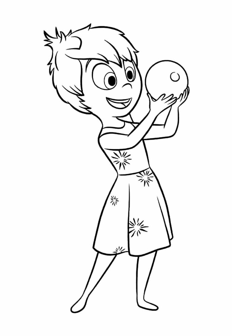 Desenhos da Alegria de Divertida Mente para colorir - Bora Colorir