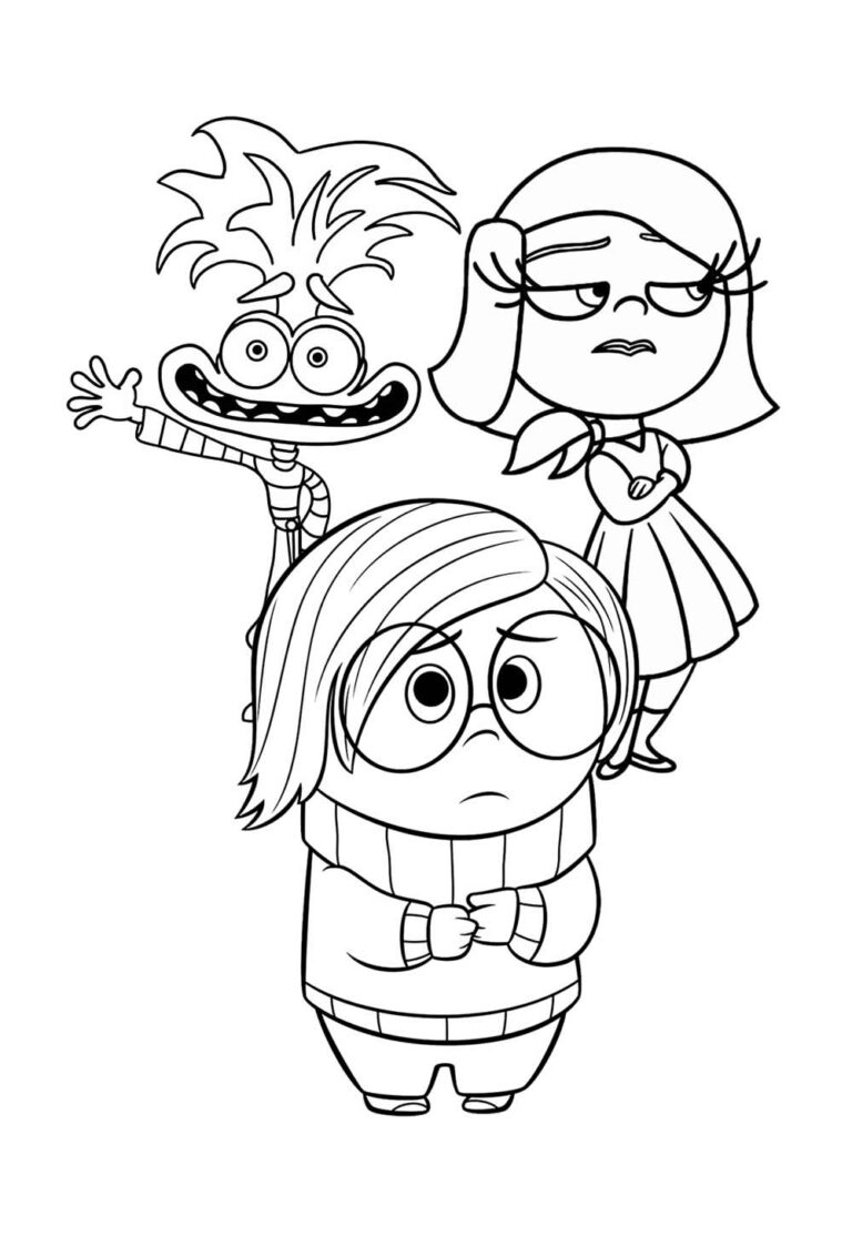 Desenhos da Ansiedade de Divertida Mente 2 para colorir - Bora Colorir