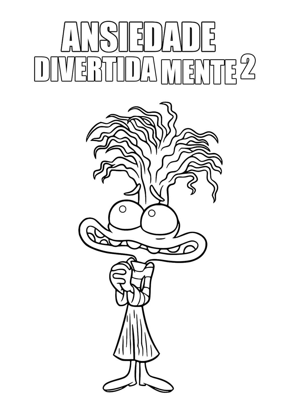 Desenho Educativo da Ansiedade para colorir - Divertida Mente 2