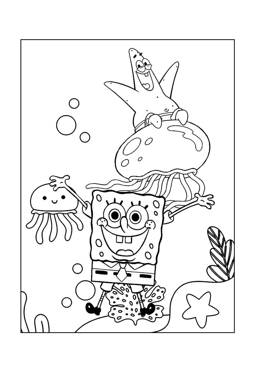 Desenho para colorir de Bob Esponja