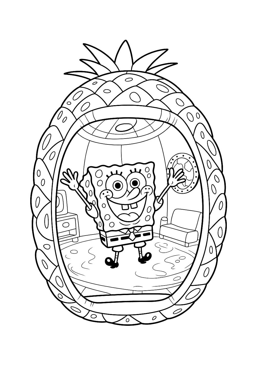 Desenho Casa Bob Esponja