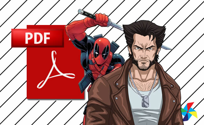 Desenhos de Deadpool e Wolverine em PDF