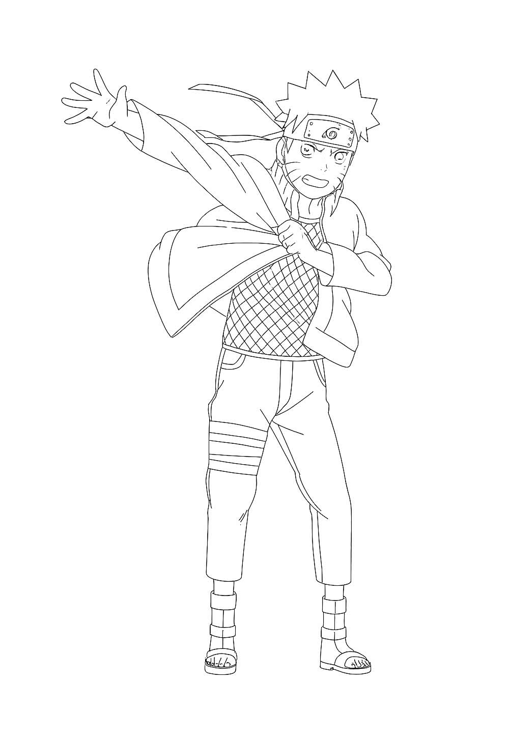 Desenho de Naruto para colorir