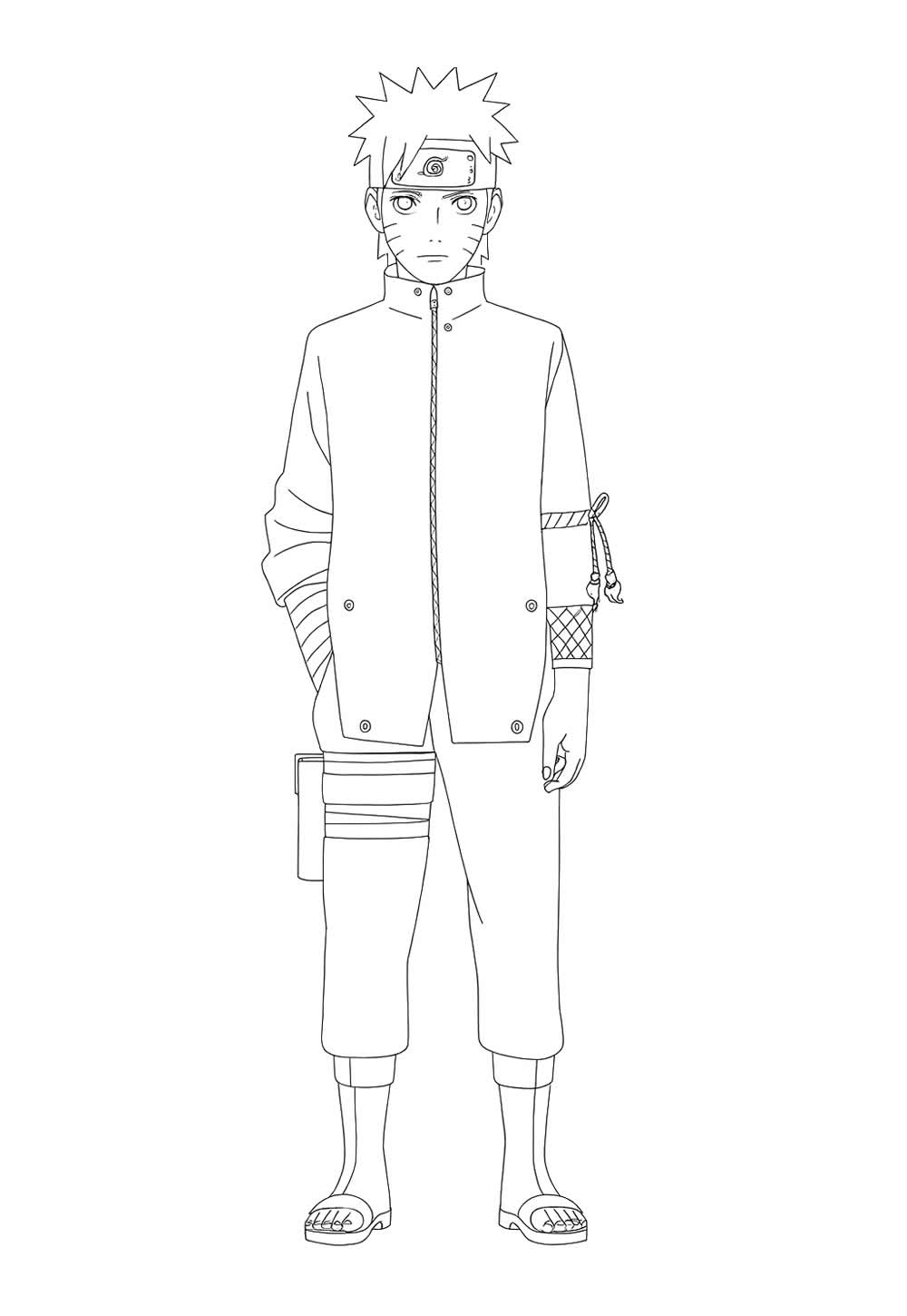 Desenho de Naruto para pintar