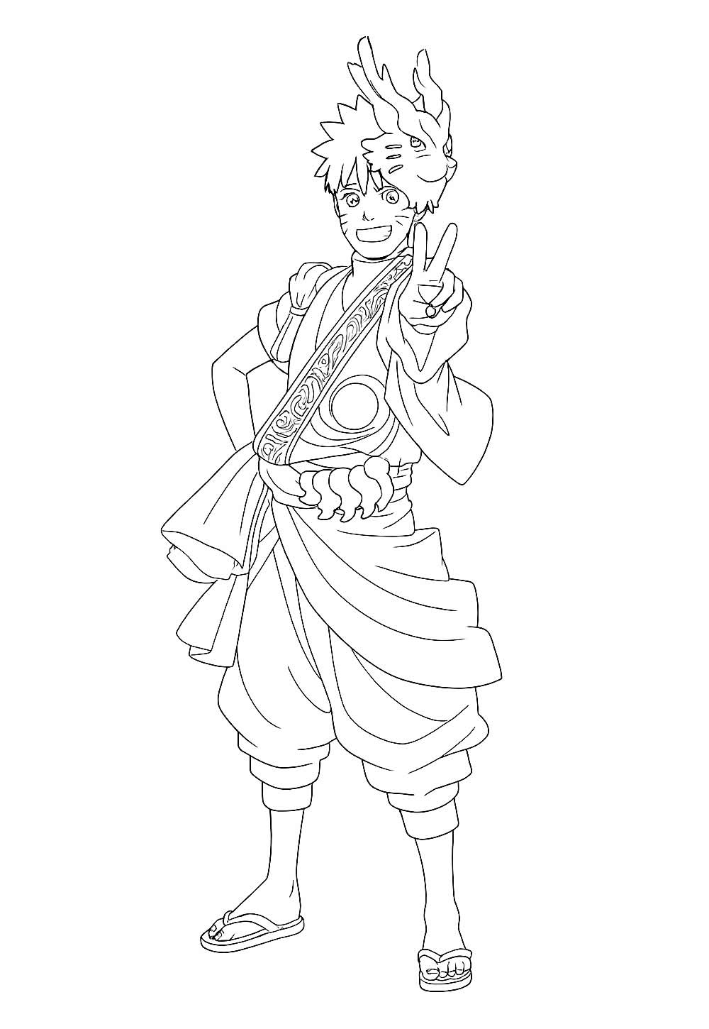 Desenho para Colorir Naruto