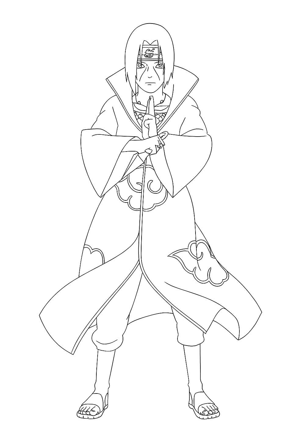 Desenho de Itachi para colorir