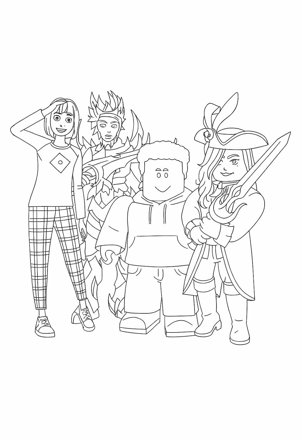 Desenho Roblox Colorir