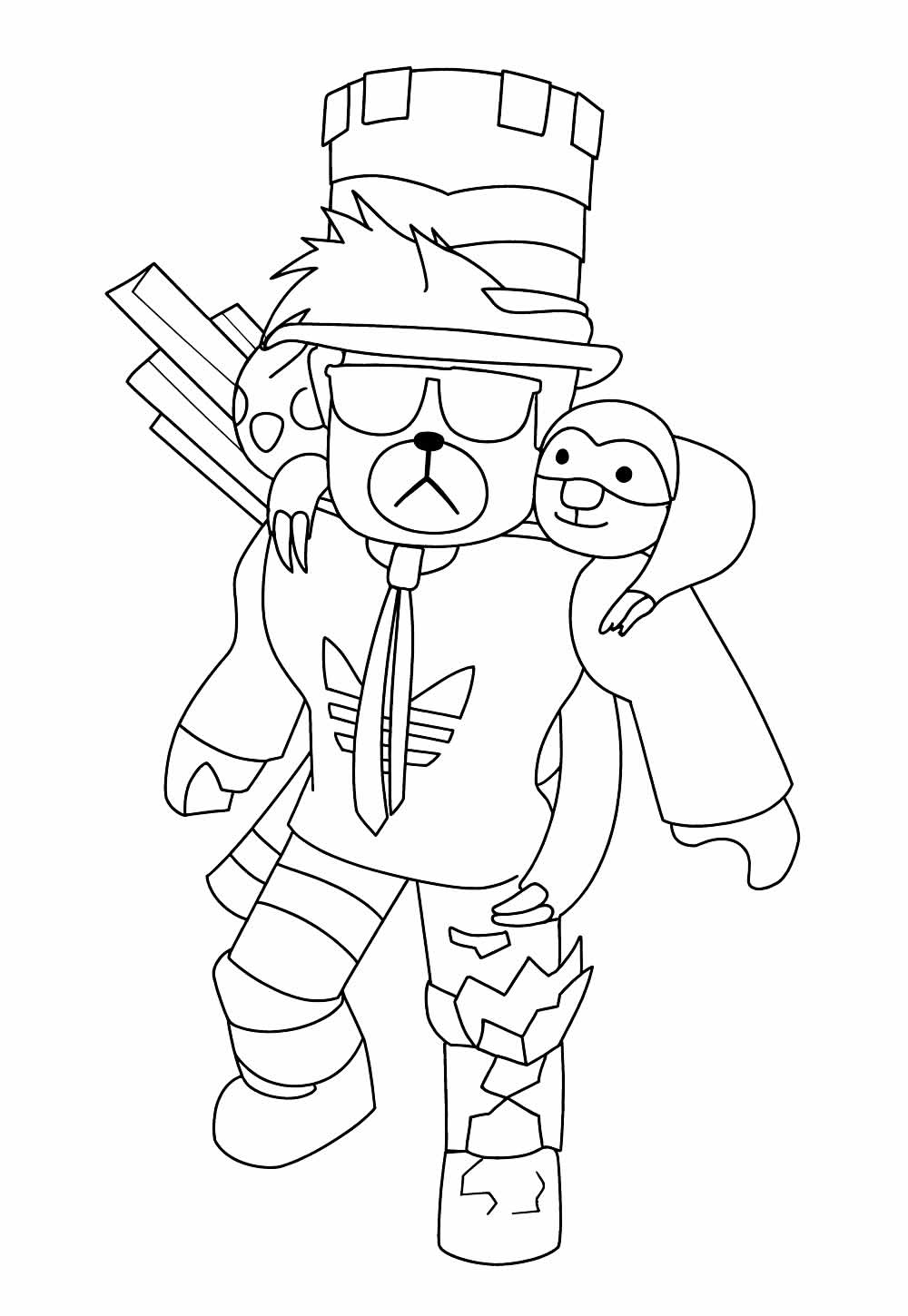Desenho de Roblox para colorir