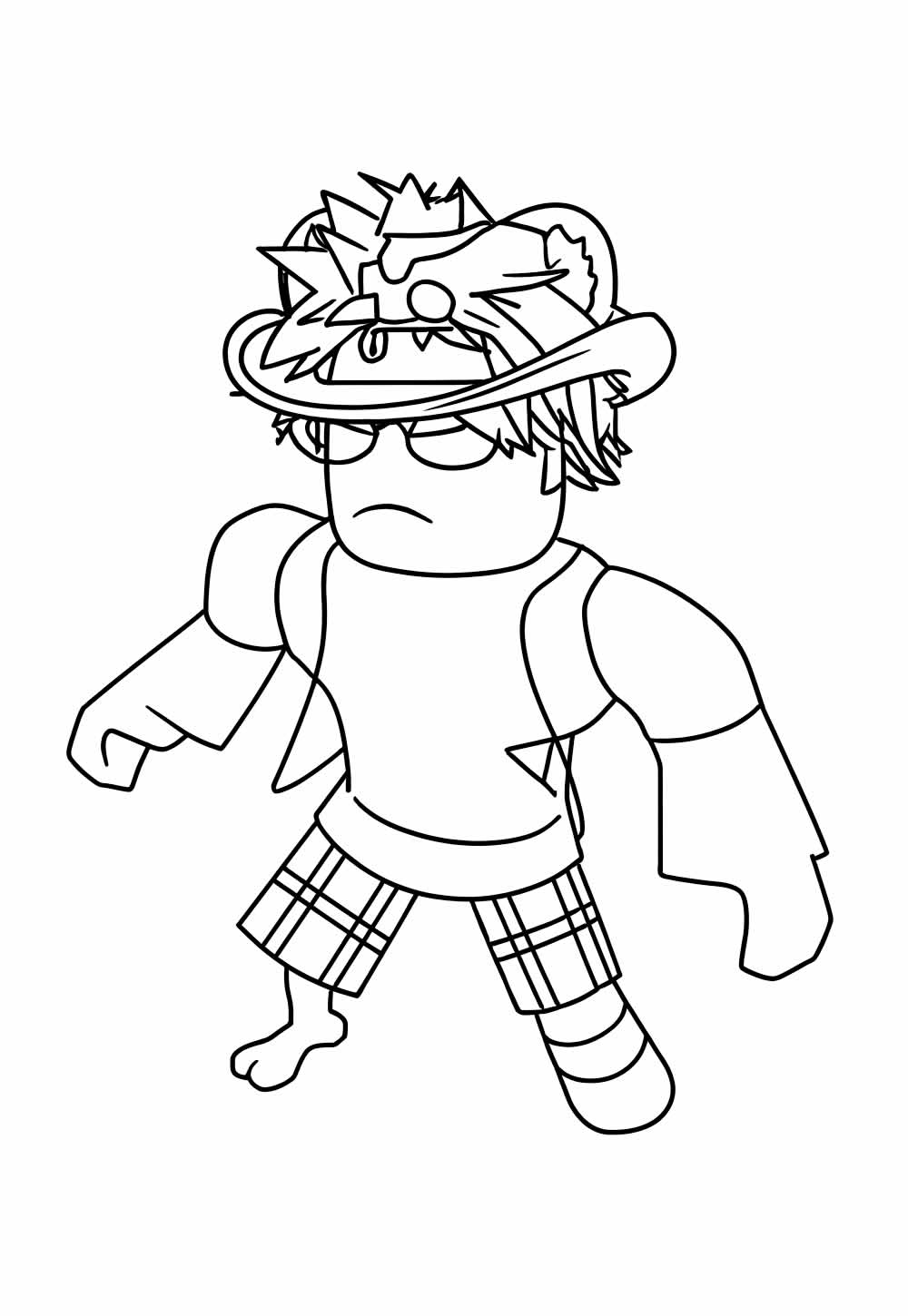 Desenho de Roblox para colorir