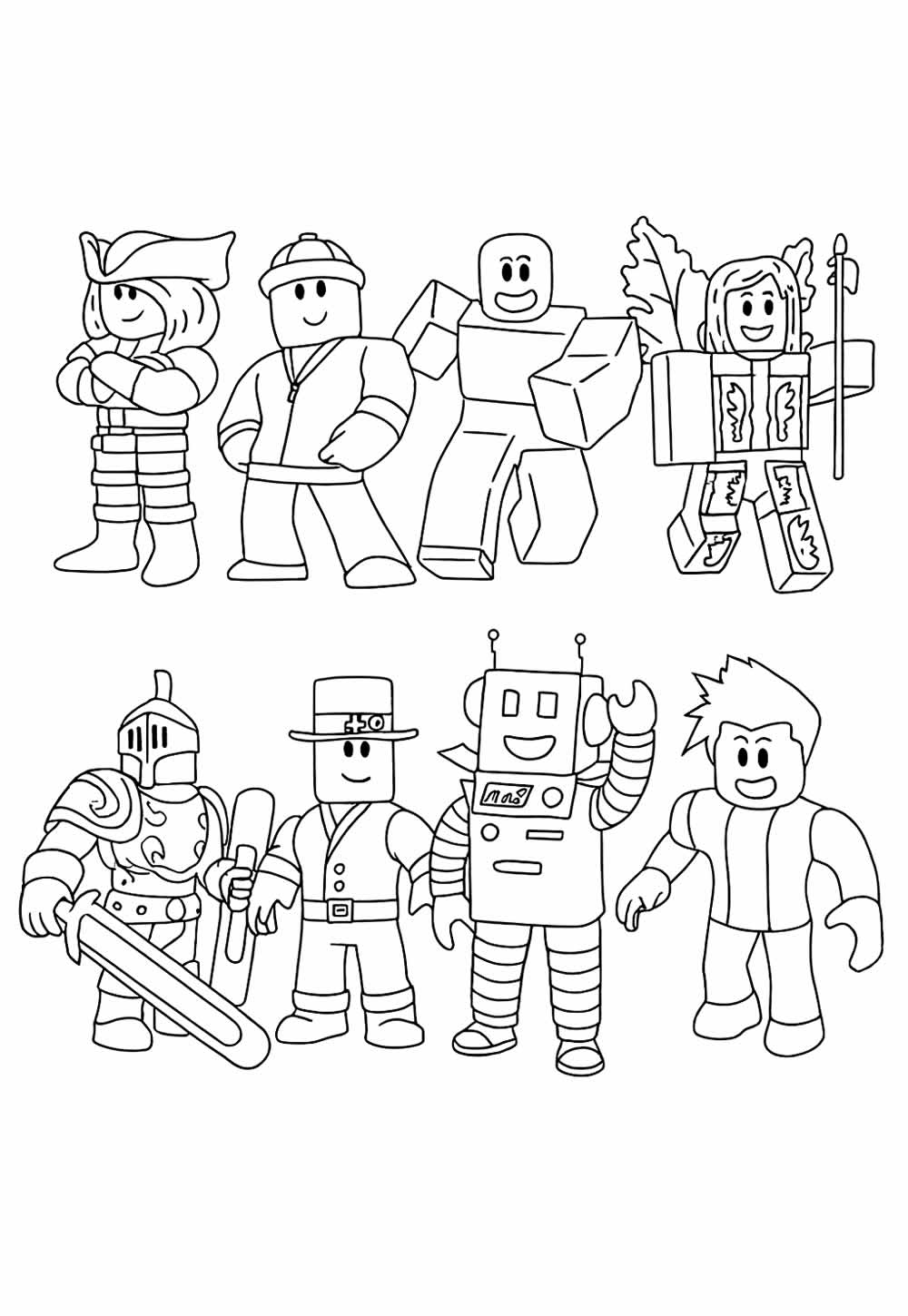 Desenho de Roblox Colorir