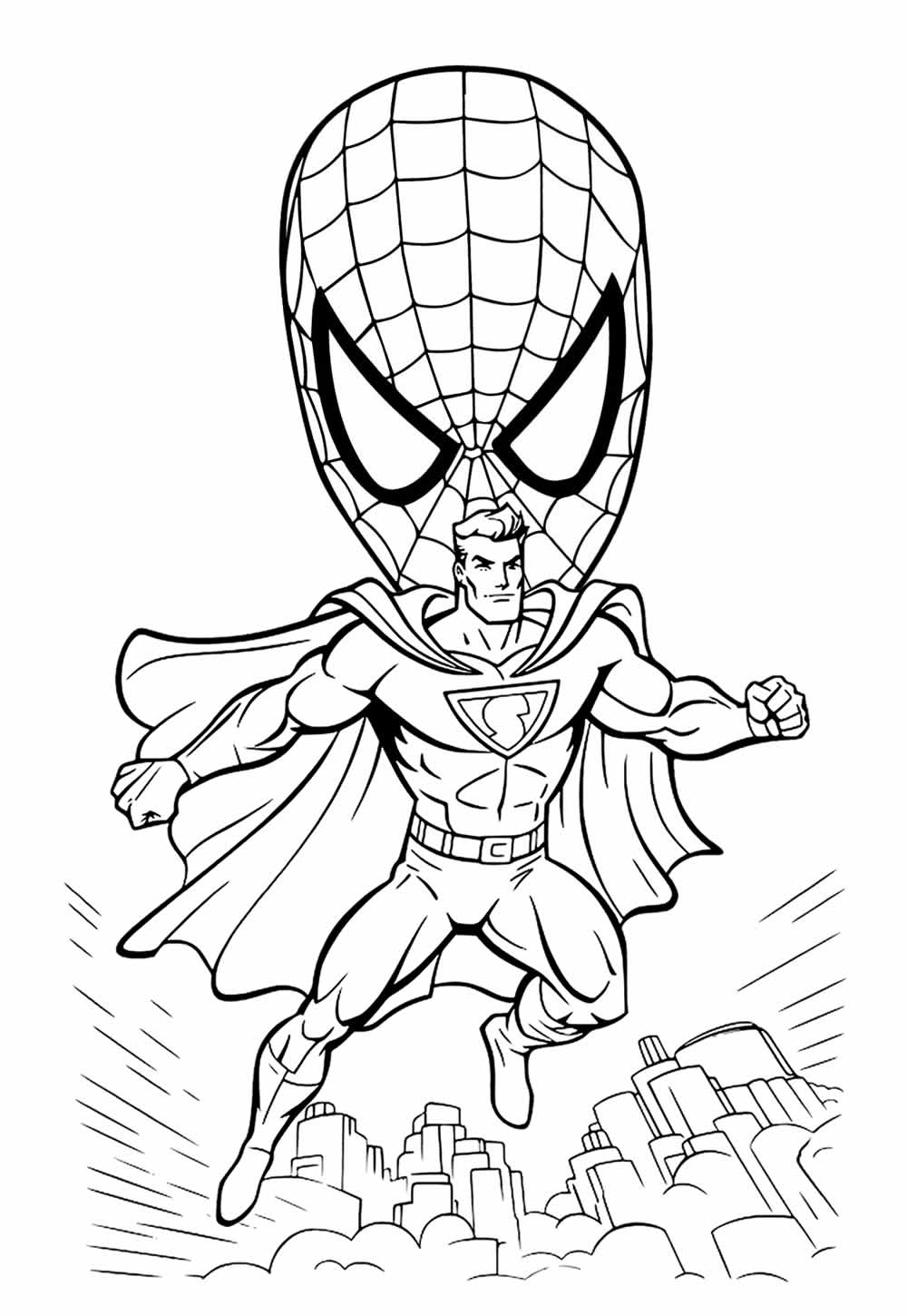 Super-Homem - Desenho para colorir