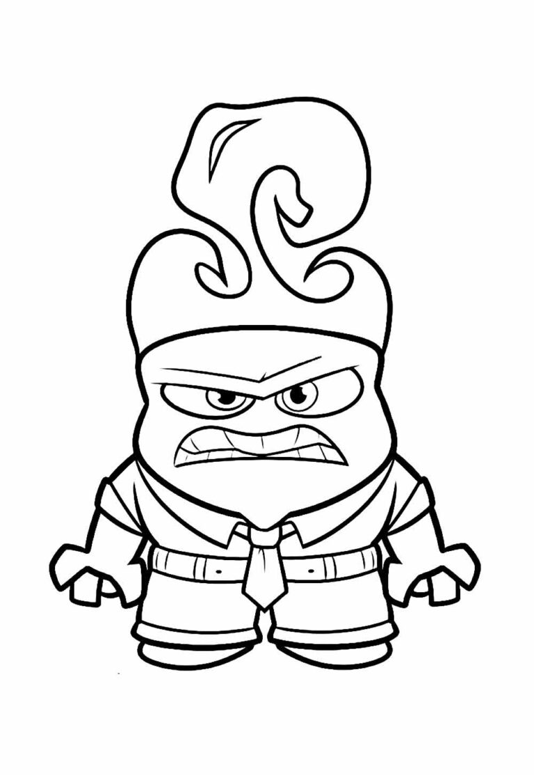Desenhos do Raiva de Divertida Mente para Colorir - Bora Colorir