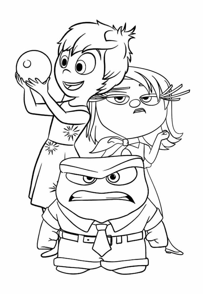 Desenhos do Raiva de Divertida Mente para Colorir - Bora Colorir