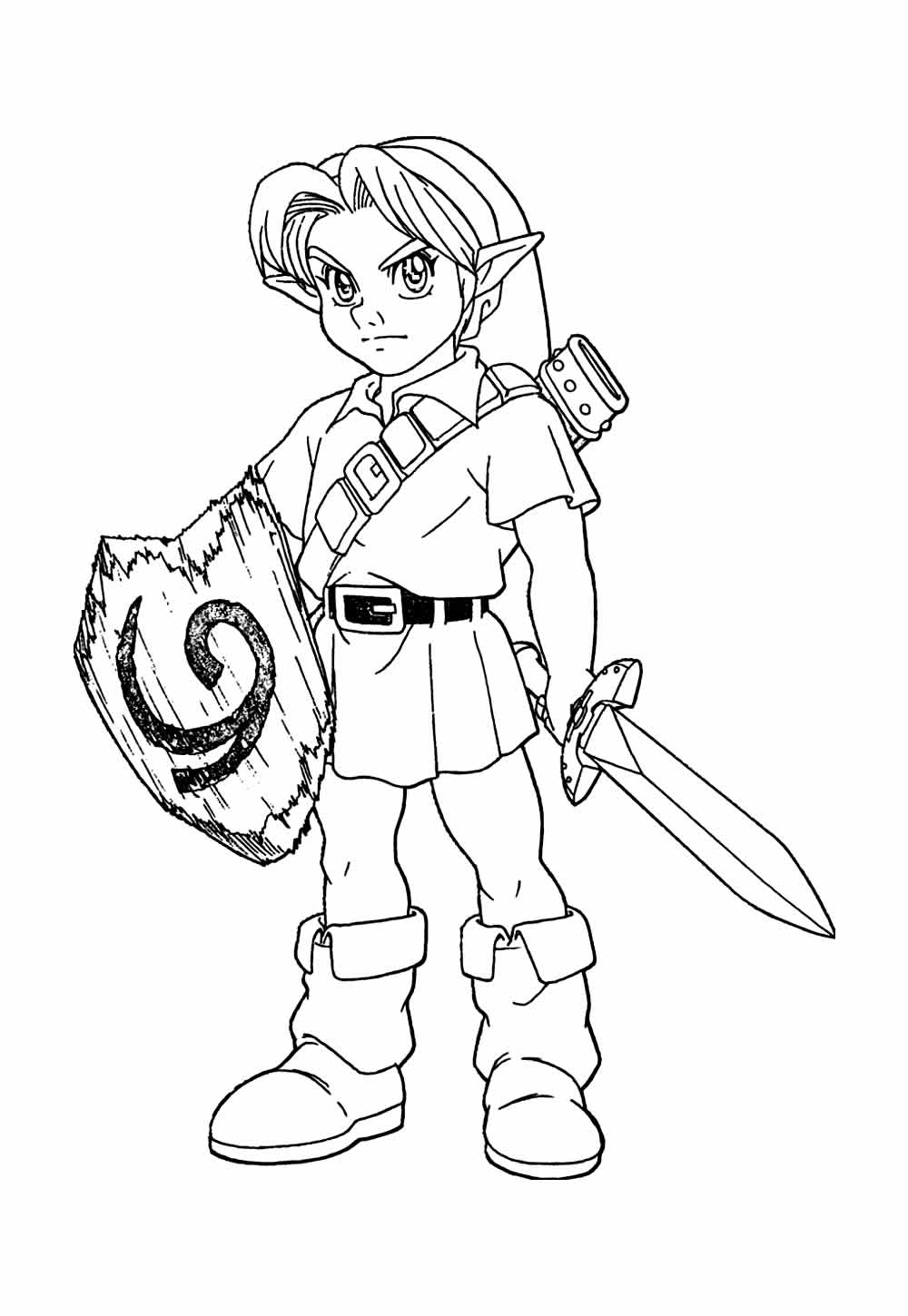 Desenho de Zelda para colorir