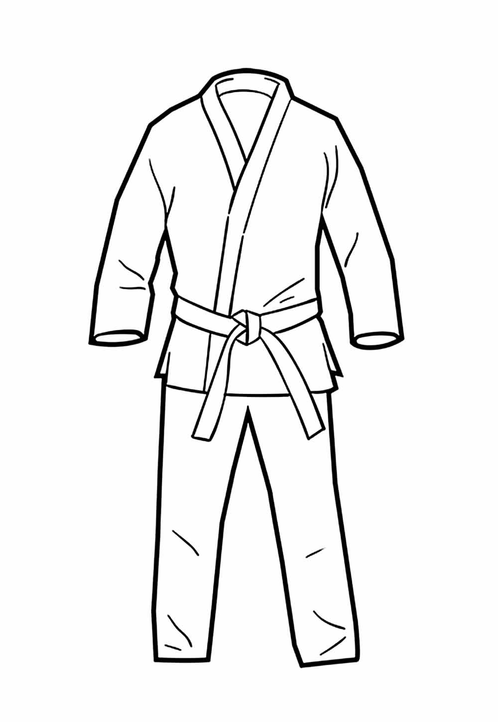 Desenho de Kimono para colorir