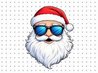 Máscaras de Papai Noel para colorir