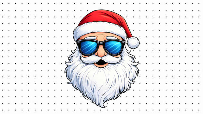 Máscaras de Papai Noel para colorir