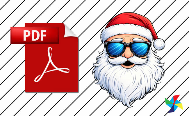 Máscaras de Papai Noel em PDF