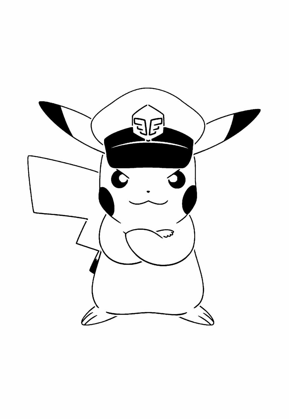 Desenho do Capitão Pikachu