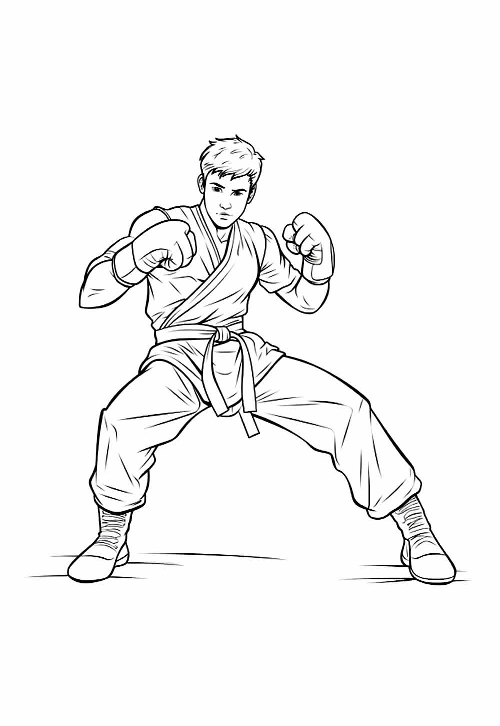 Desenho de Taekwondo para colorir