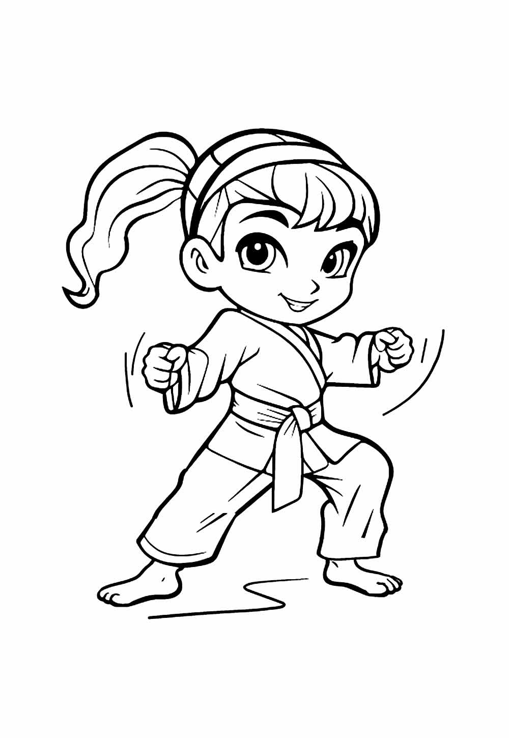 Desenho de Taekwondo para colorir