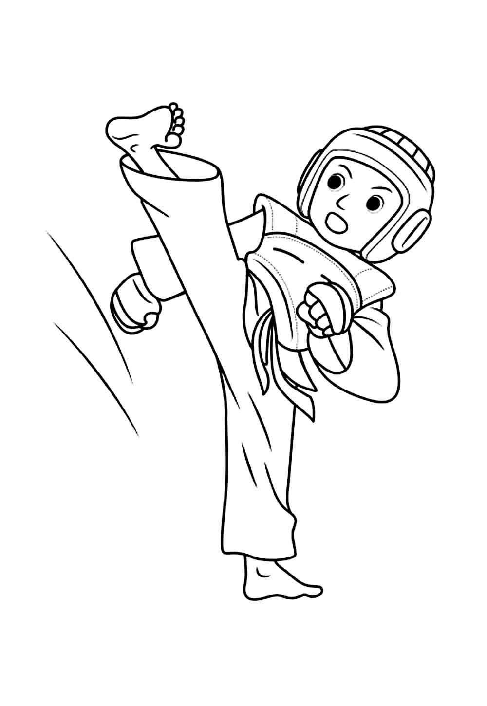 Desenho de Taekwondo - Profissional - Olimpíadas