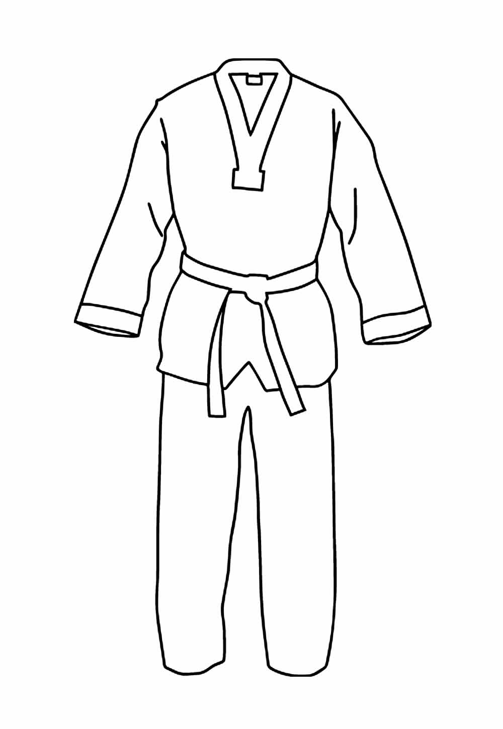 Desenho de Kimono para colorir