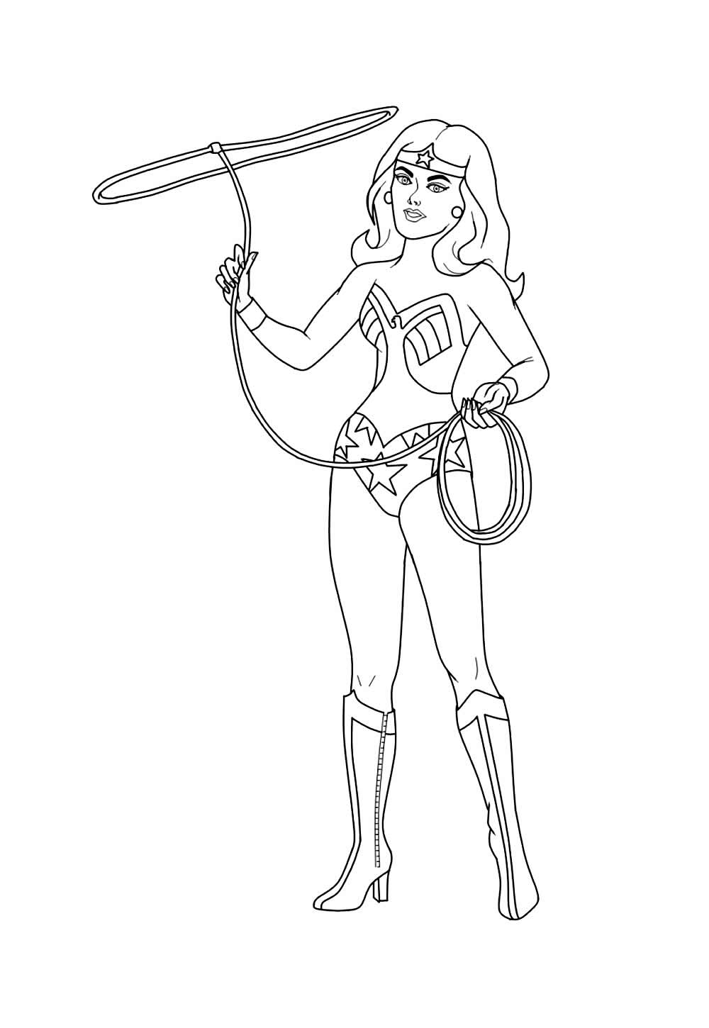 Mulher-Maravilha para colorir
