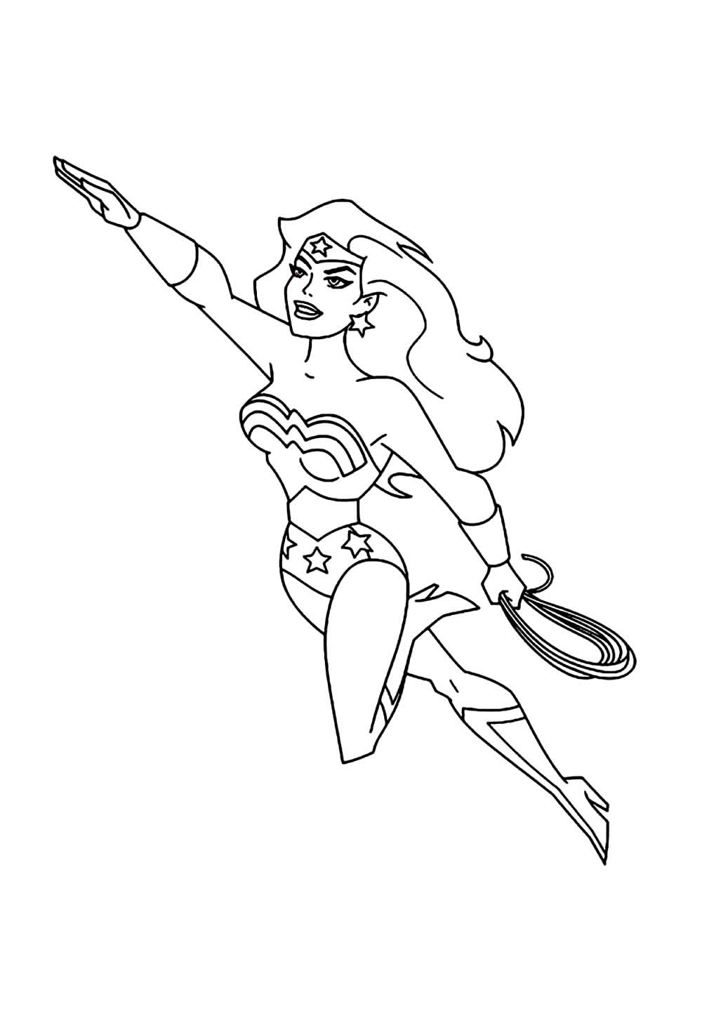 Desenho da Mulher-Maravilha para pintar