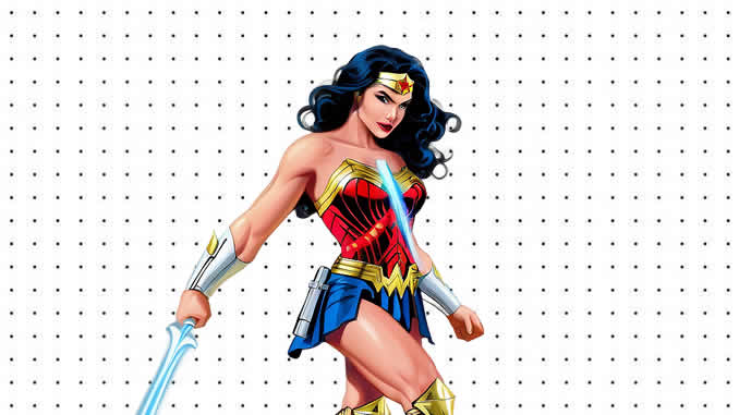 Desenhos da Mulher-Maravilha para colorir