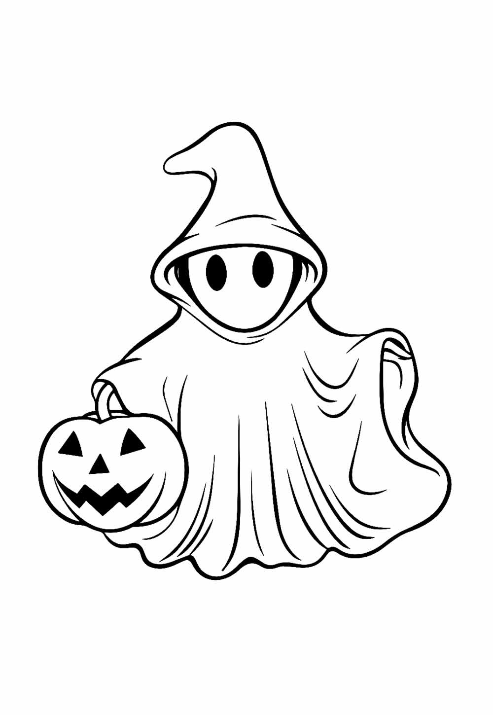 Fantasma para colorir e pintar