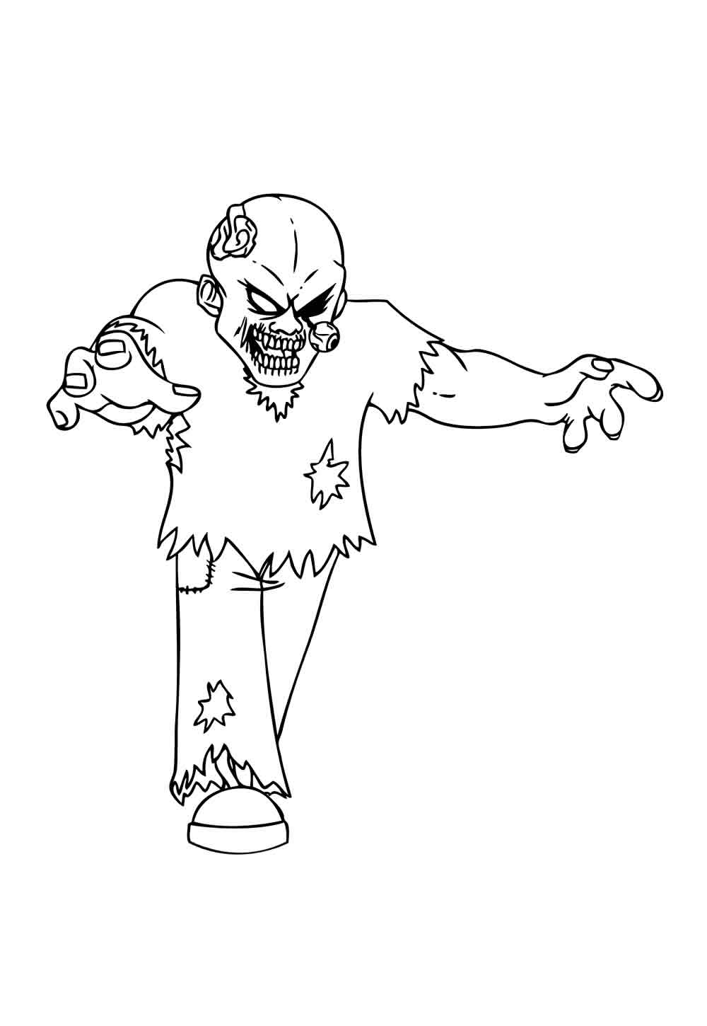 Desenho de Zumbi para colorir