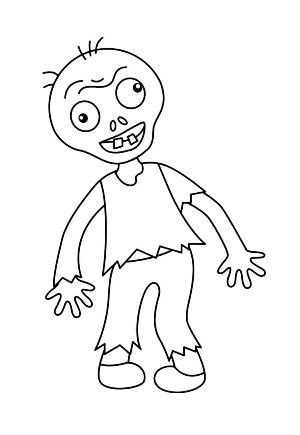 Desenho de Zumbi para pintar