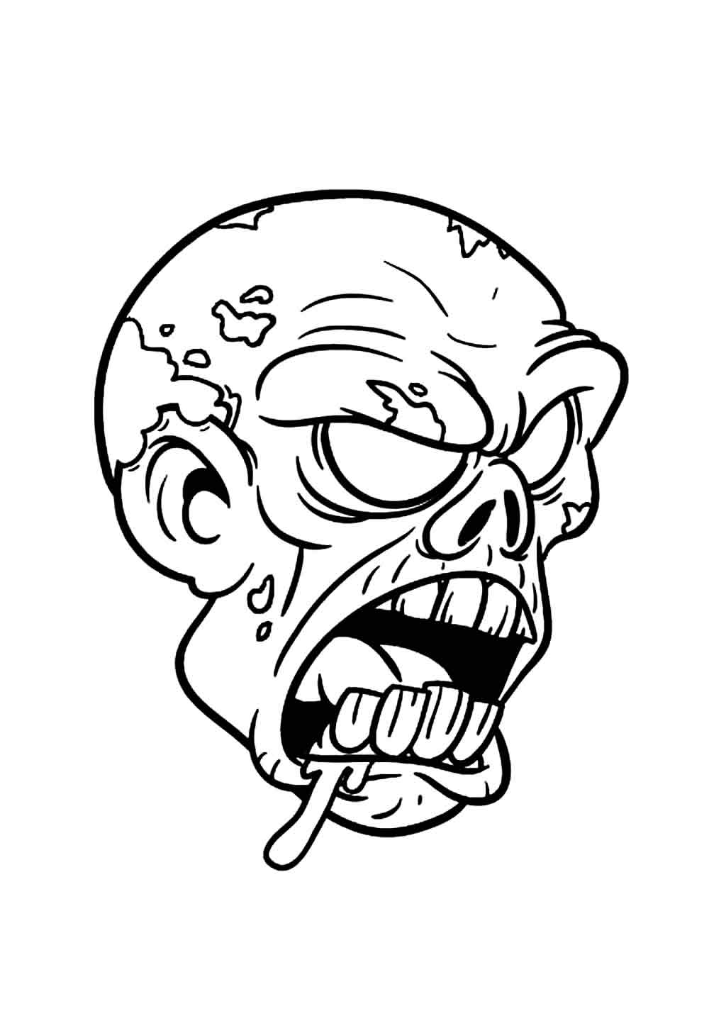 Desenho de Zumbi para Pintar