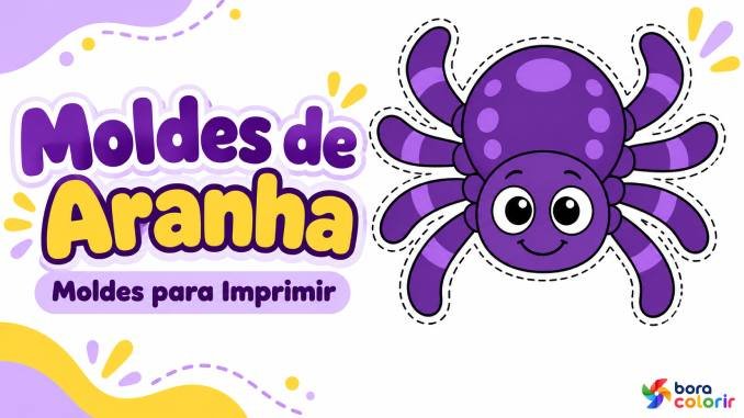 Moldes de Aranha para Imprimir